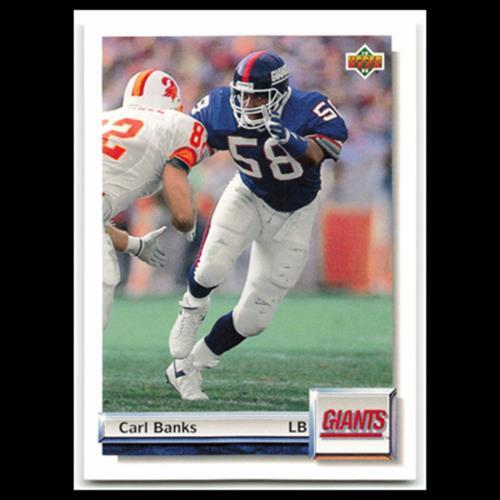 Carl Banks #G39 1992 Upper Deck Gold New York Giants Football Card NFL NM