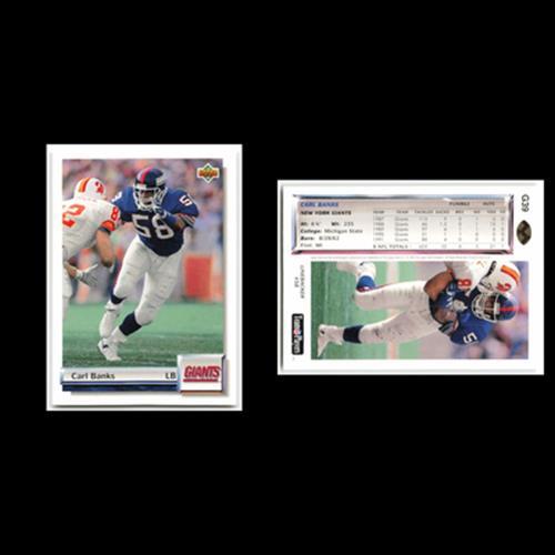 Carl Banks #G39 1992 Upper Deck Gold New York Giants Football Card NFL NM