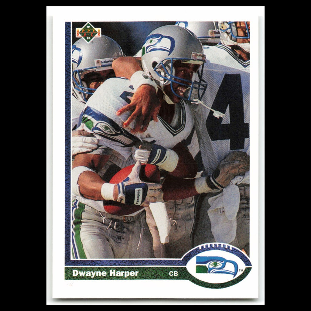 Dwayne Harper Rookie #493 1991 Upper Deck Seattle Seahawks Football Card NFL NM