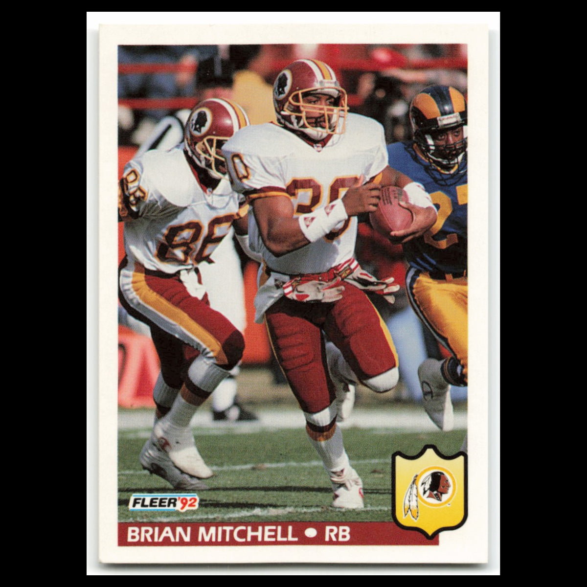 Brian Mitchell #426 1992 Fleer Washington Redskins Football Card NFL NM