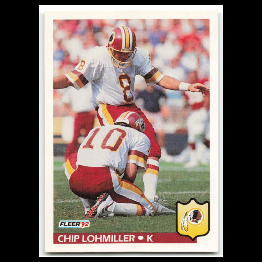 Chip Lohmiller #422 1992 Fleer Washington Redskins Football Card NFL NM