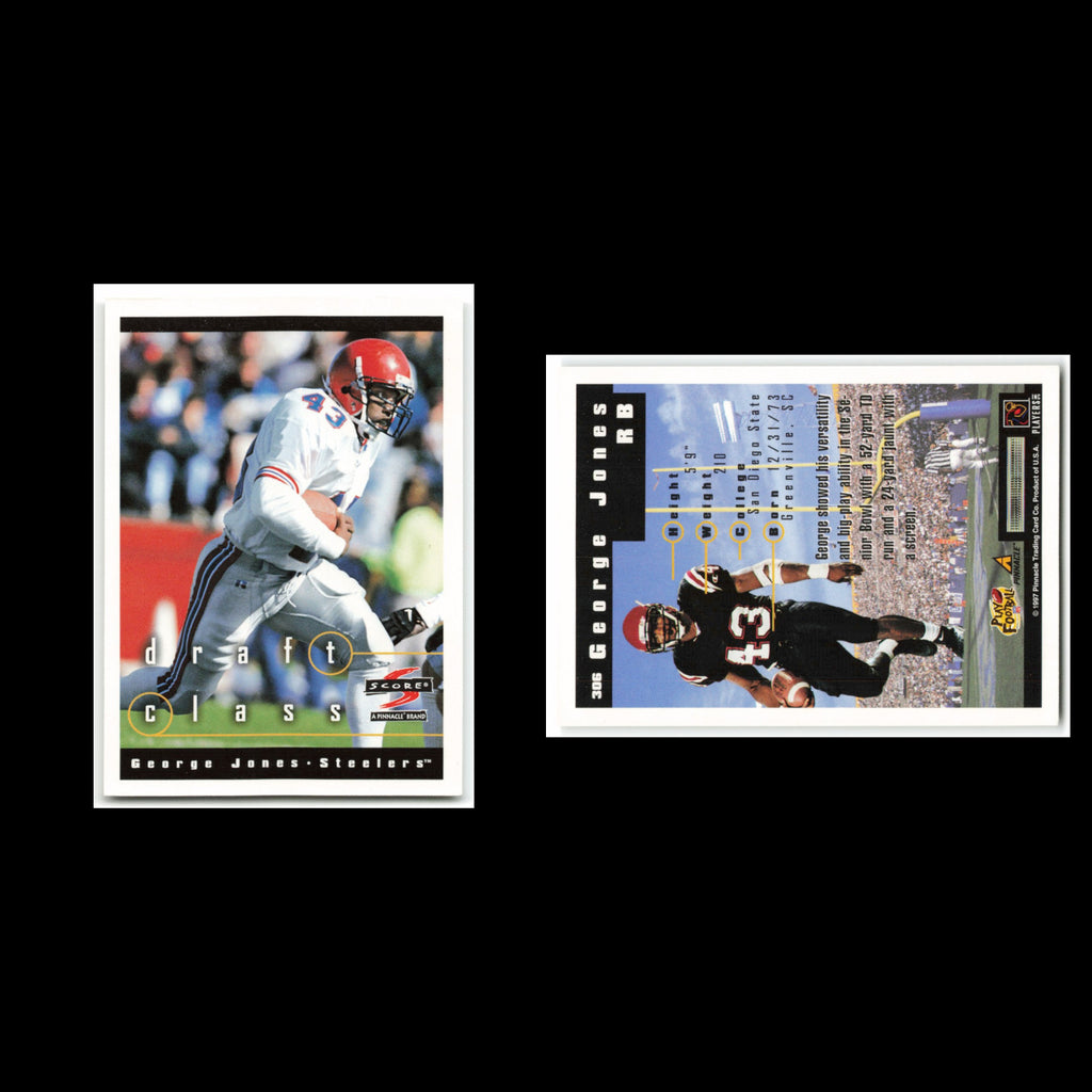 George Jones Rookie #306 1997 Score Pittsburgh Steelers Football Card NFL NM