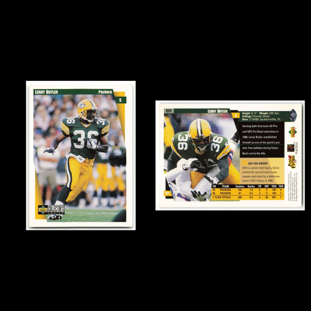 LeRoy Butler #227 1997 Collectors Choice Green Bay Packers Football Card NFL NM