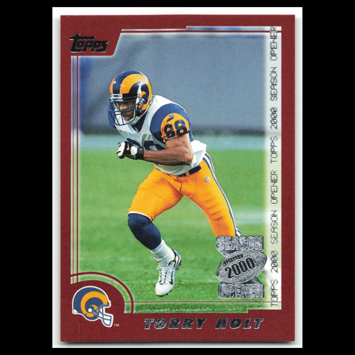 Torry Holt Rookie #100 2000 Topps Season Opener St. Louis Rams Football Card NFL