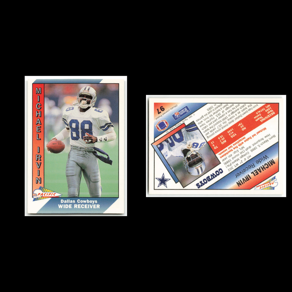 Michael Irvin #97 1991 Pacific Dallas Cowboys Football Card NFL NM