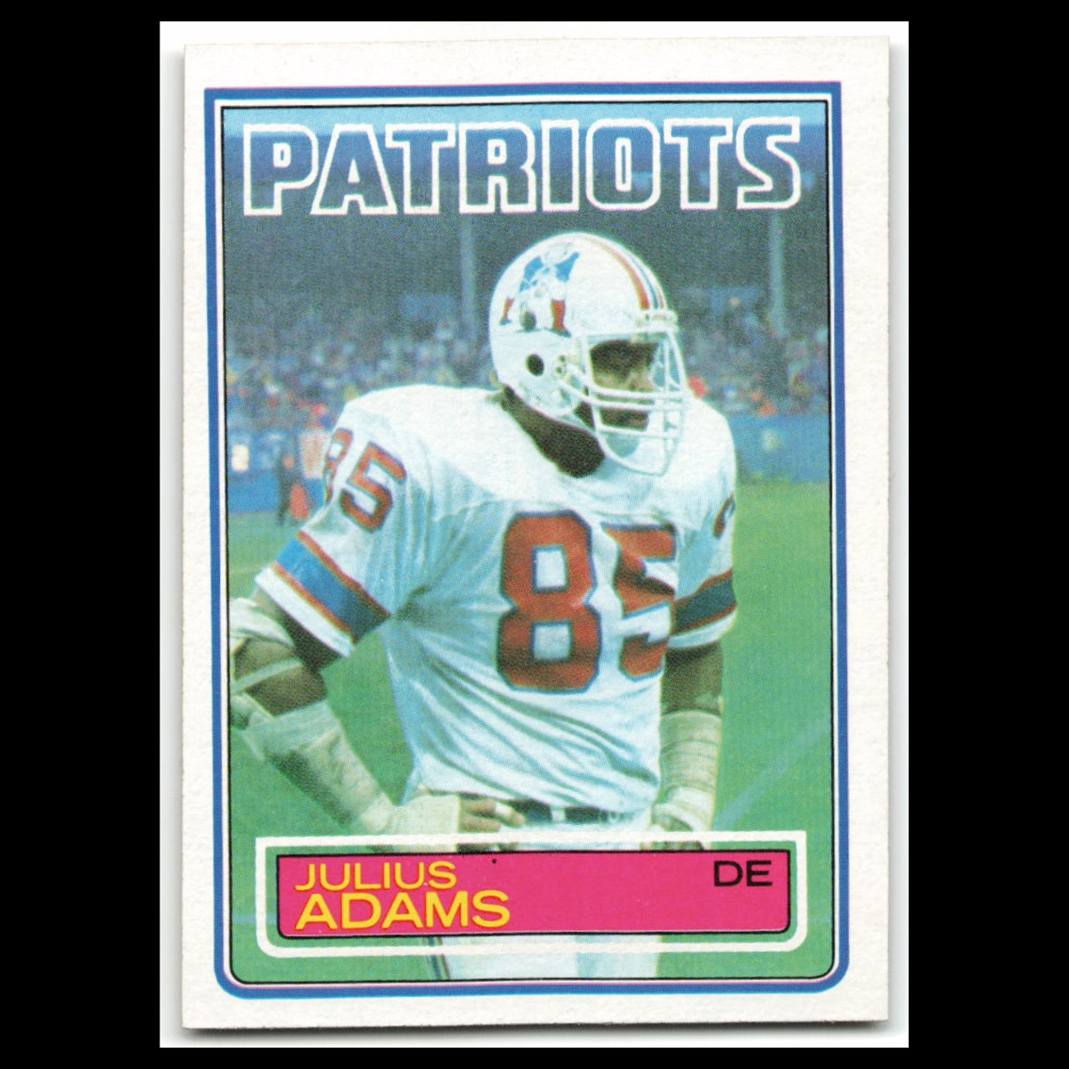 Julius Adams #325 1983 Topps New England Patriots Football Card NFL NM