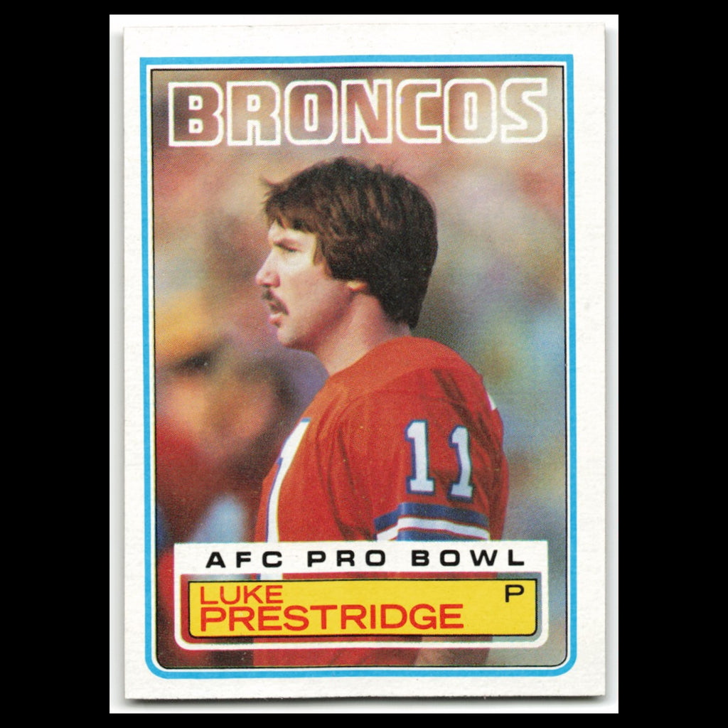 Luke Prestridge #267 1983 Topps Denver Broncos Football Card NFL NM