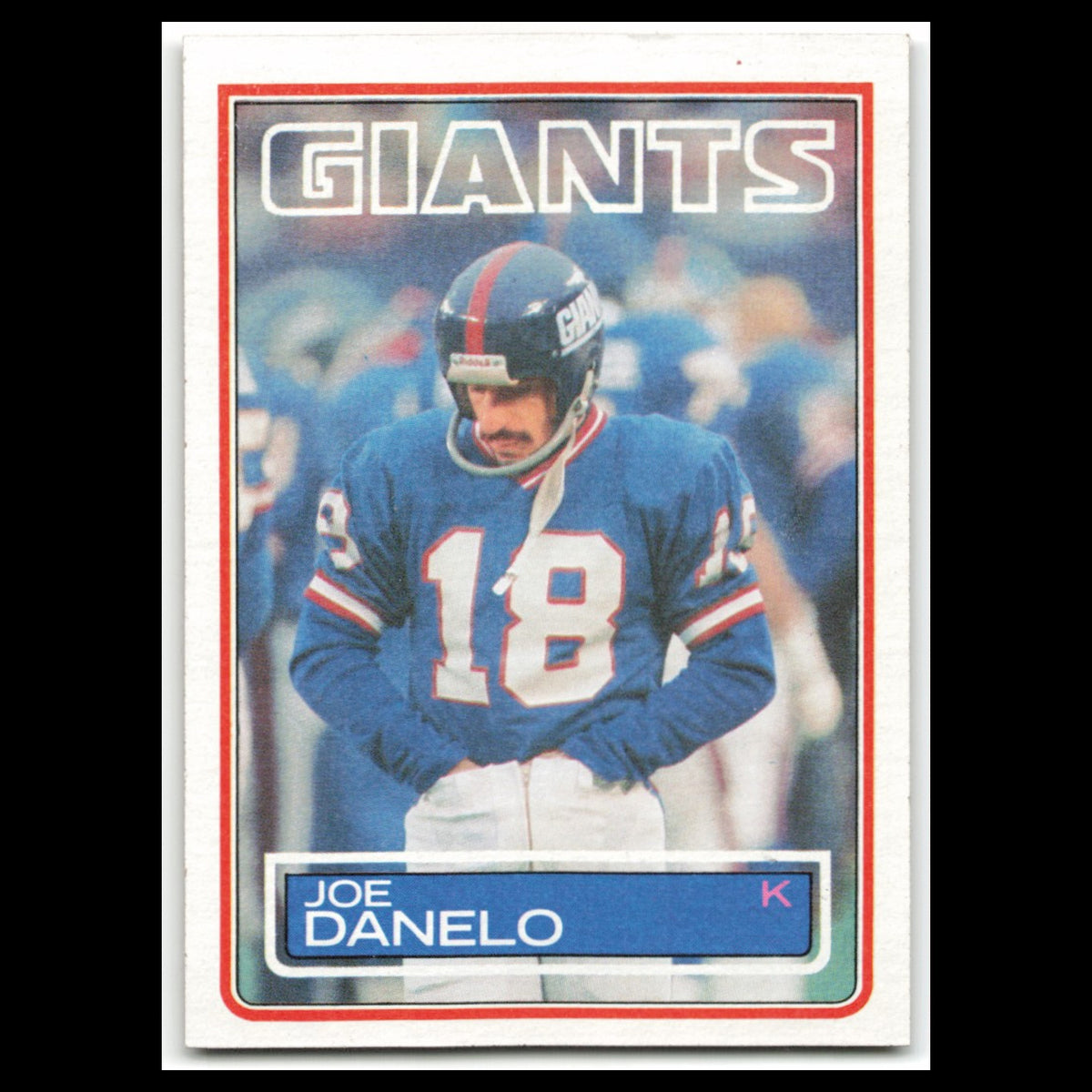 Joe Danelo #124 1983 Topps New York Giants Football Card NFL NM