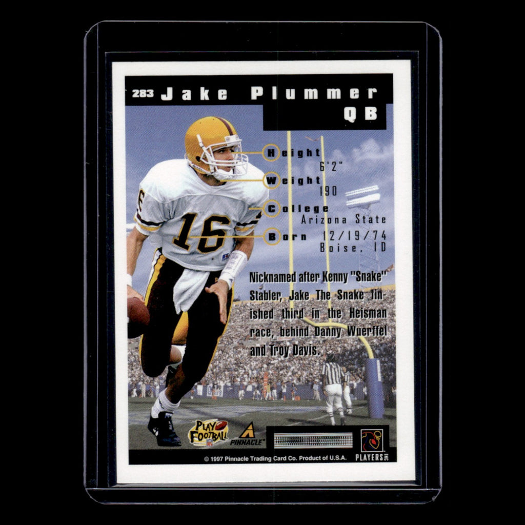 Jake Plummer #283 1997 Score Arizona Cardinals Football Card NFL NM