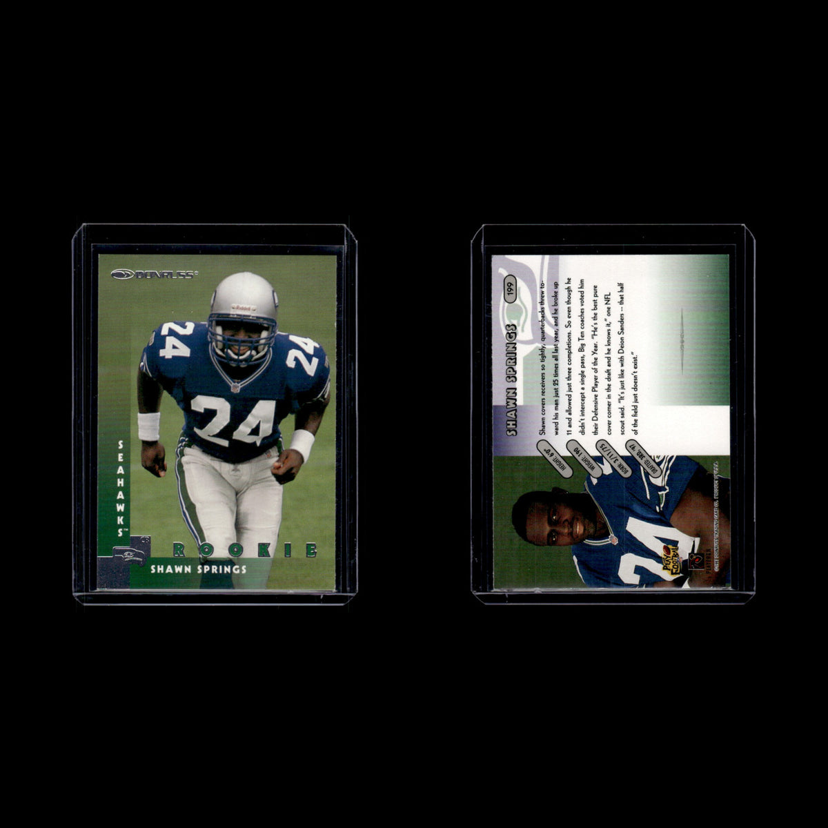Shawn Springs Rookie #199 1997 Donruss Seattle Seahawks Football Card NFL NM