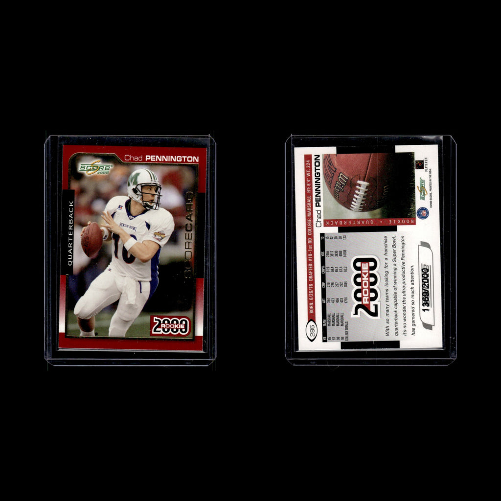 Chad Pennington Rookie /2000 #286 2000 Score Marshall Thundering Herd Football