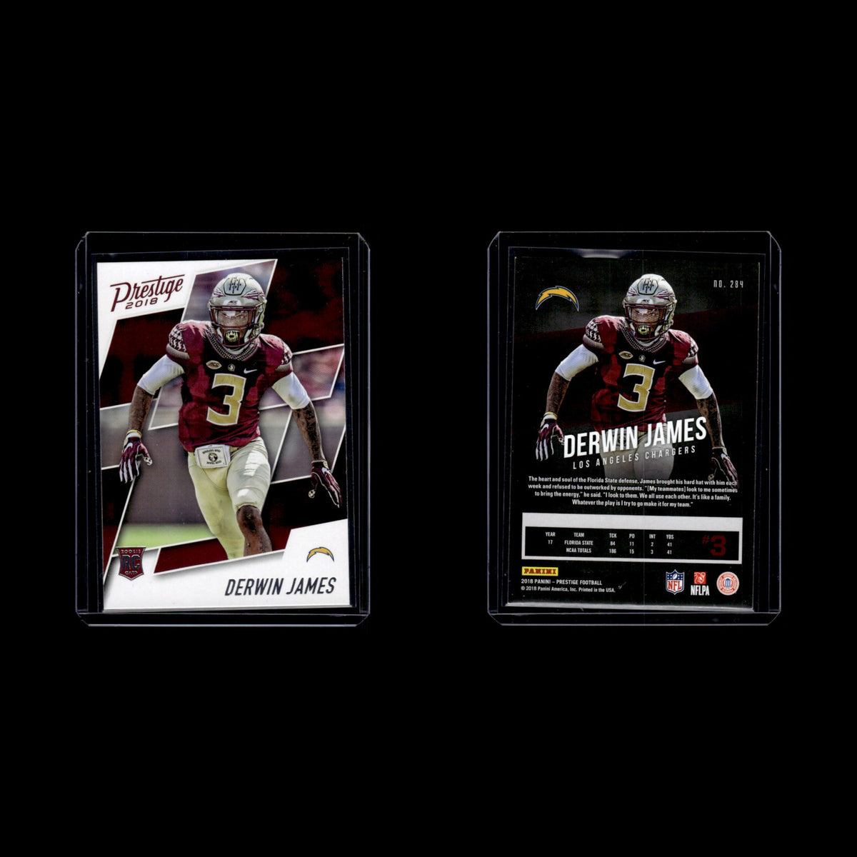 Derwin James Rookie #284 2018 Panini Prestige Los Angeles Chargers Football Card