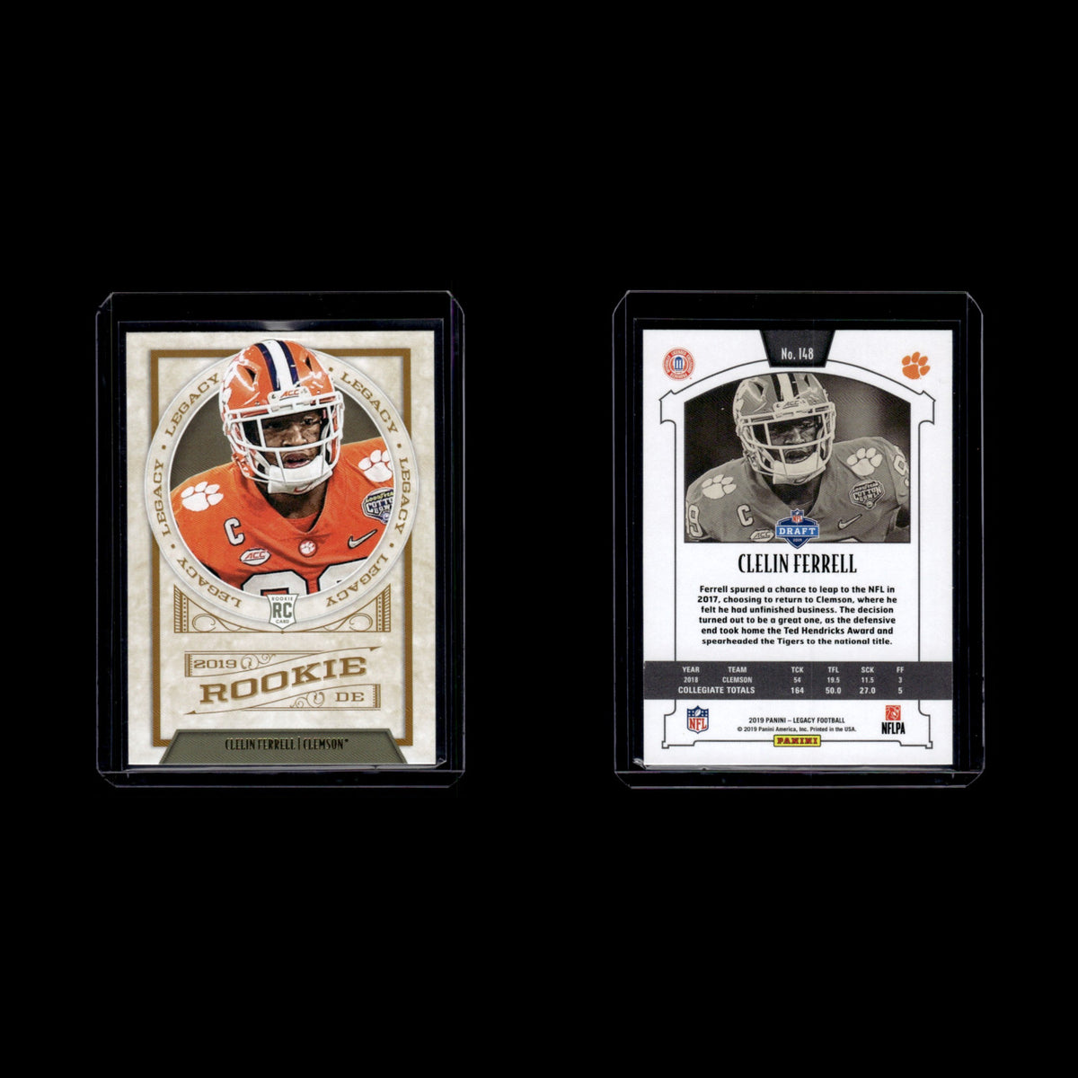 Clelin Ferrell Rookie #148 2019 Panini Legacy Clemson Tigers Football Card NFL
