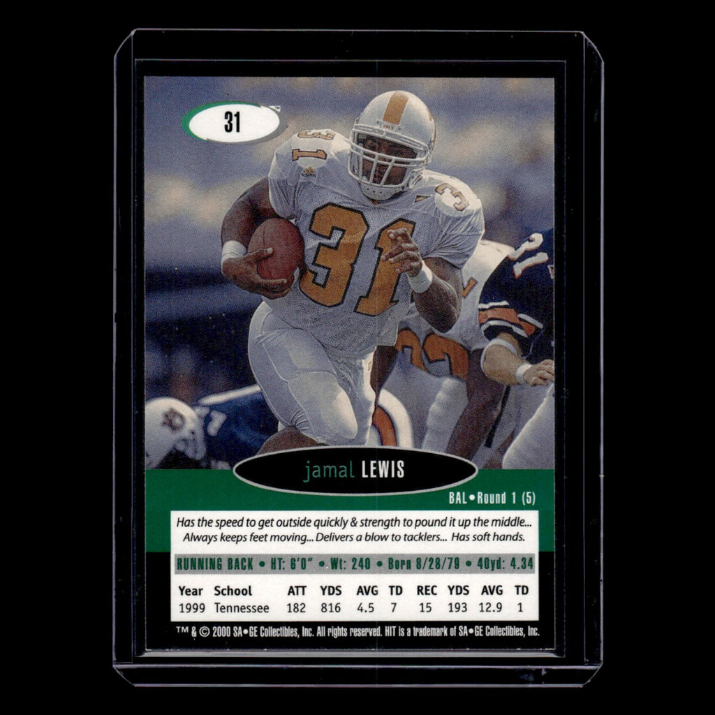 Jamal Lewis #31 2000 HIT Tennessee Volunteers Football Card NFL NM