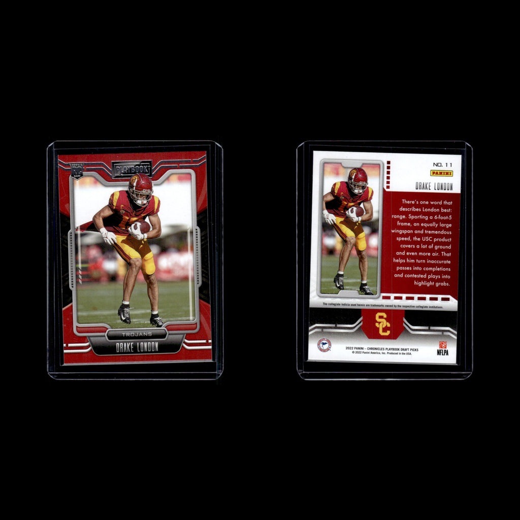 Drake London Rookie #11 2022 Playbook Draft Picks USC Trojans Football Card NFL