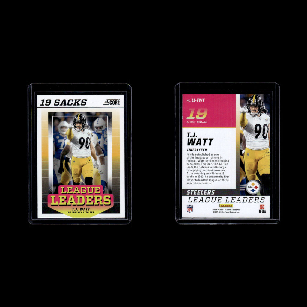 T.J. Watt #LL-TWT 2024 Score League Leaders Pittsburgh Steelers Football Card NM