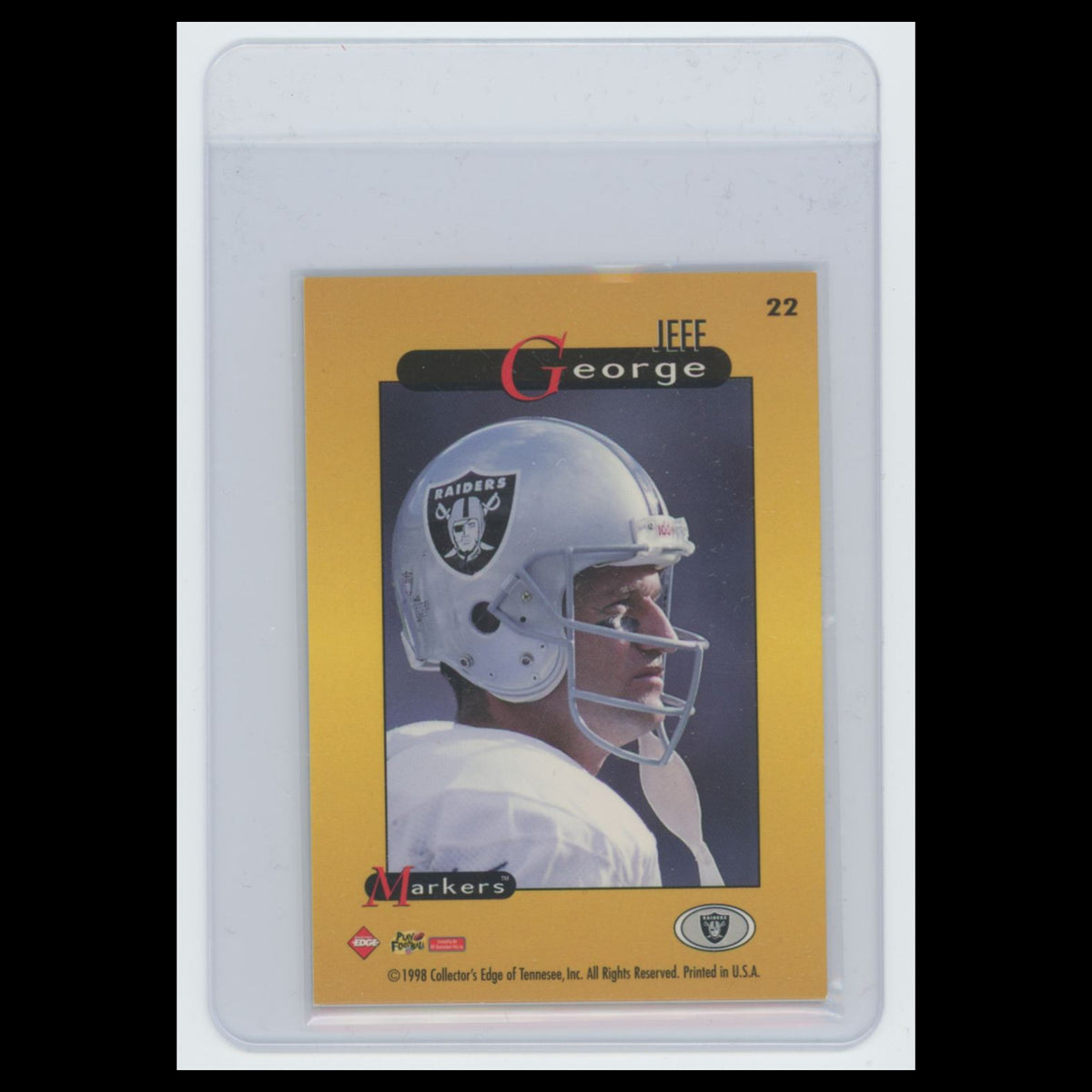 Jeff George #22 1998 Collectors Edge Oakland Raiders Football Card NFL NM