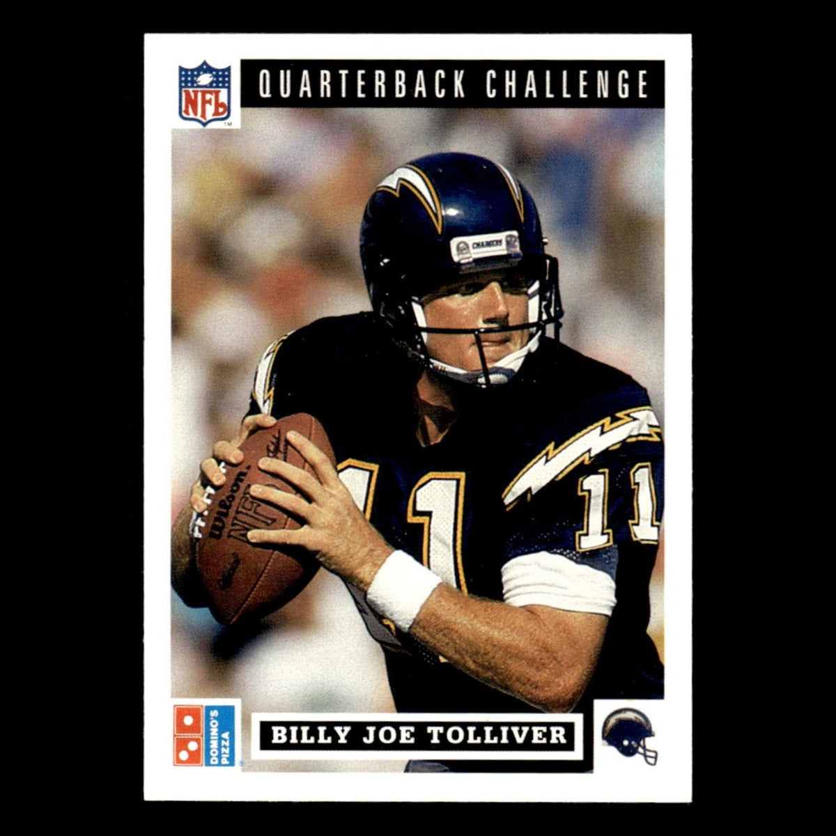 Billy Joe Tolliver #25 1991 Upper Deck Dominos Quarterback Challenge Football NM