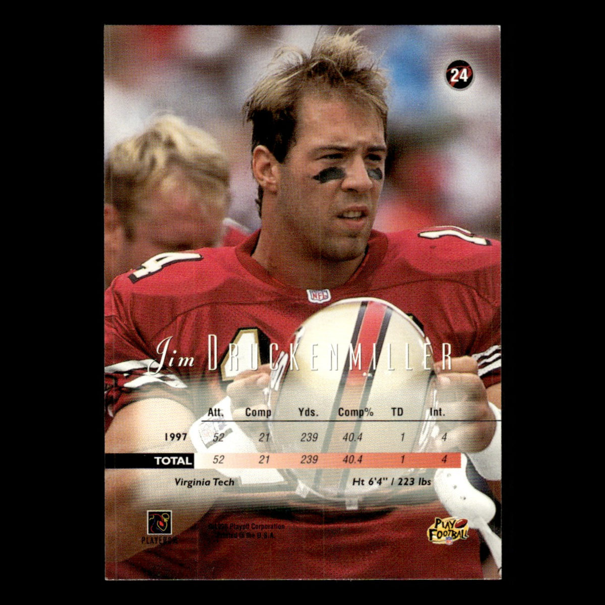 Jim Druckenmiller #24 1998 Playoff Prestige San Francisco 49ers Football Card NM