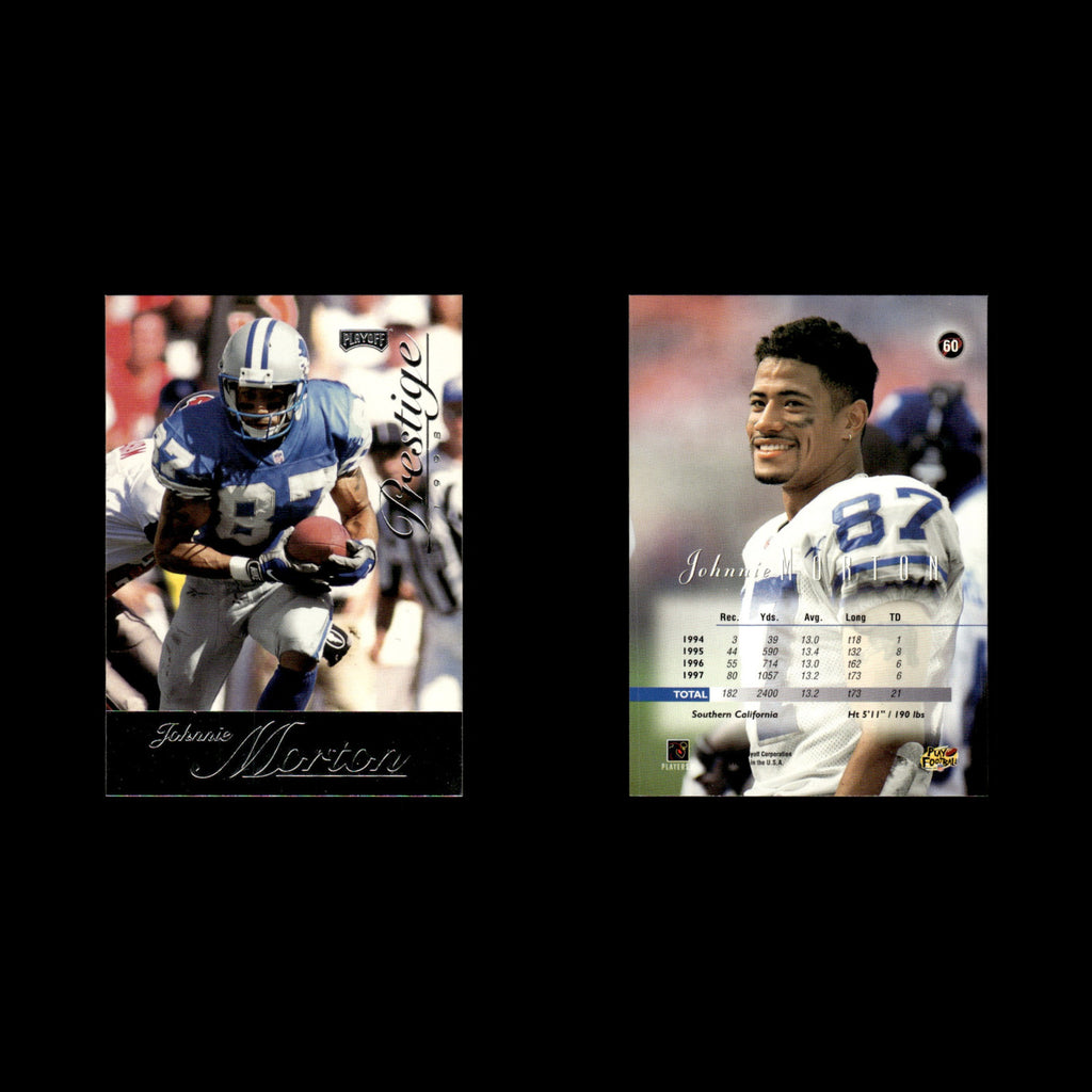 Johnnie Morton #60 1998 Playoff Prestige Detroit Lions Football Card NFL NM