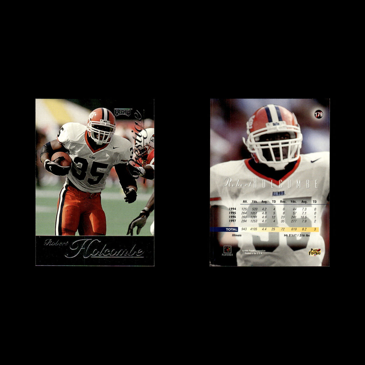 Robert Holcombe #179 1998 Playoff Prestige St. Louis Rams Football Card NFL NM