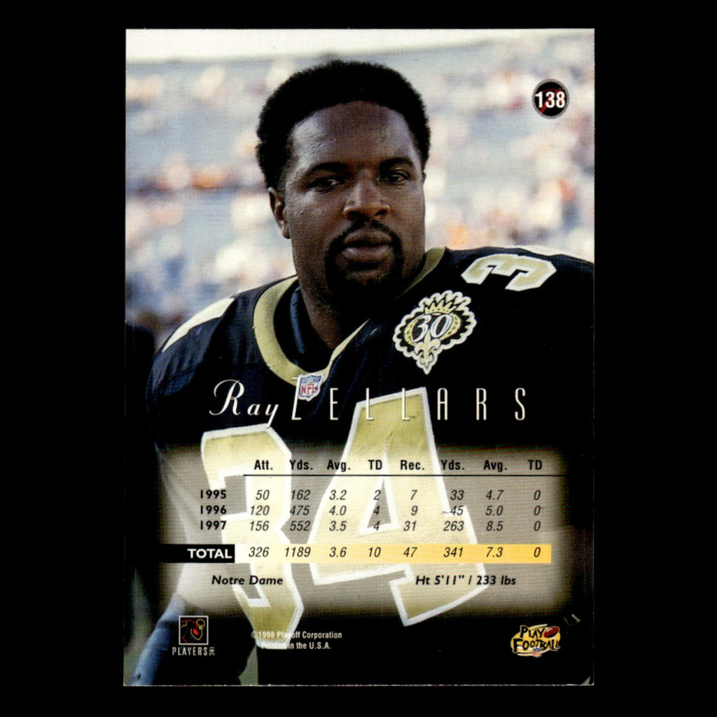 Ray Zellars #138 1998 Playoff Prestige New Orleans Saints Football Card NFL NM