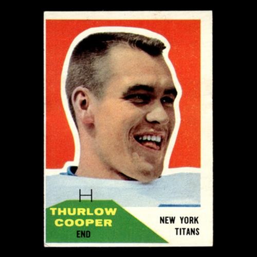 Thurlow Cooper #72 1960 Fleer New York Titans Football Card NFL EX