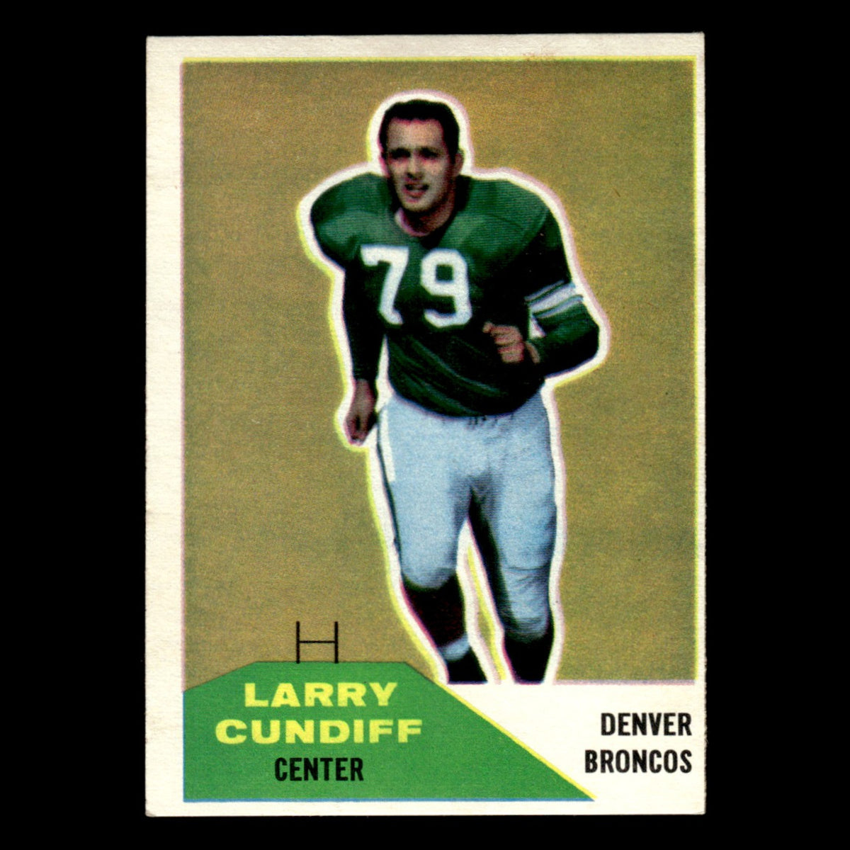 Larry Cundiff #95 1960 Fleer Denver Broncos Football Card NFL NM