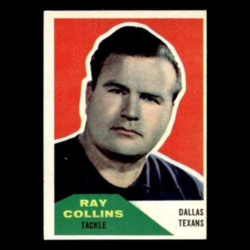 Ray Collins #129 1960 Fleer Dallas Texans Football Card NFL NM