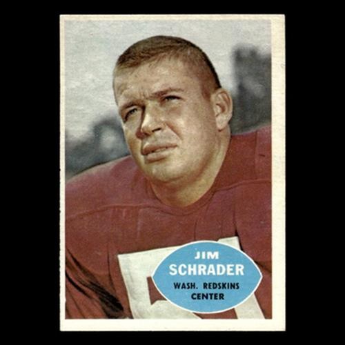 Jim Schrader #128 1960 Topps Washington Redskins Football Card NFL EX
