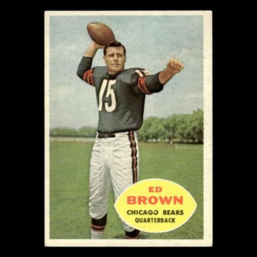 Ed Brown #12 1960 Topps Chicago Bears Football Card NFL EX