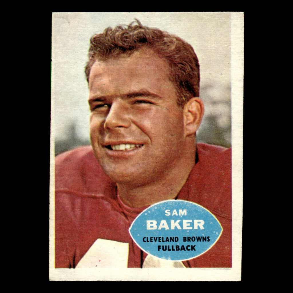 Sam Baker #24 1960 Topps Cleveland Browns Football Card NFL EX