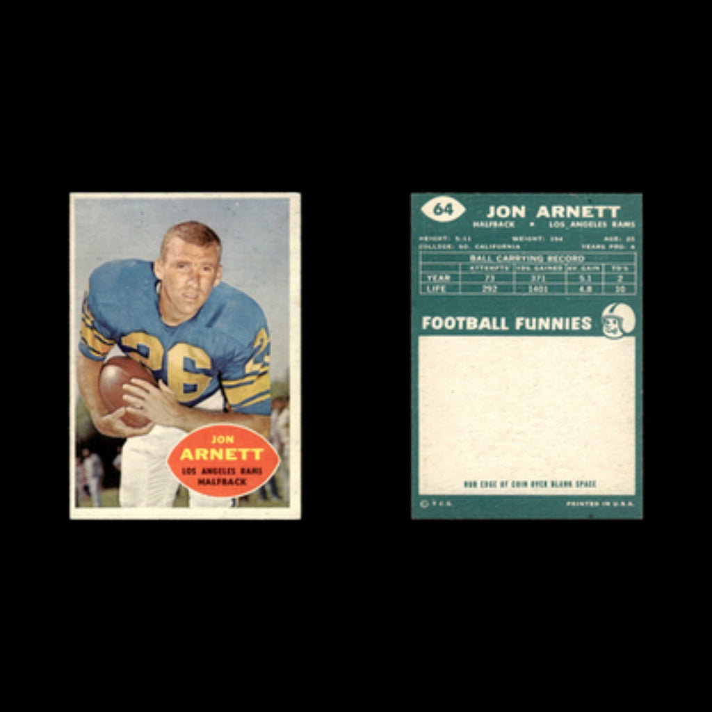 Jon Arnett #64 1960 Topps Los Angeles Rams Football Card NFL EX