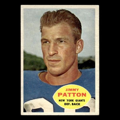 Jimmy Patton #79 1960 Topps New York Giants Football Card NFL VG