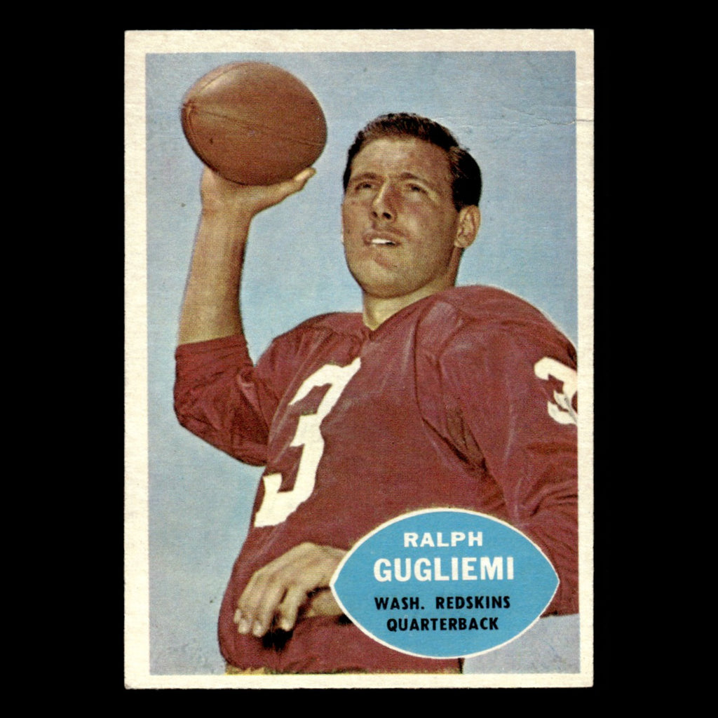Ralph Guglielmi #123 1960 Topps Washington Redskins Football Card NFL Poor