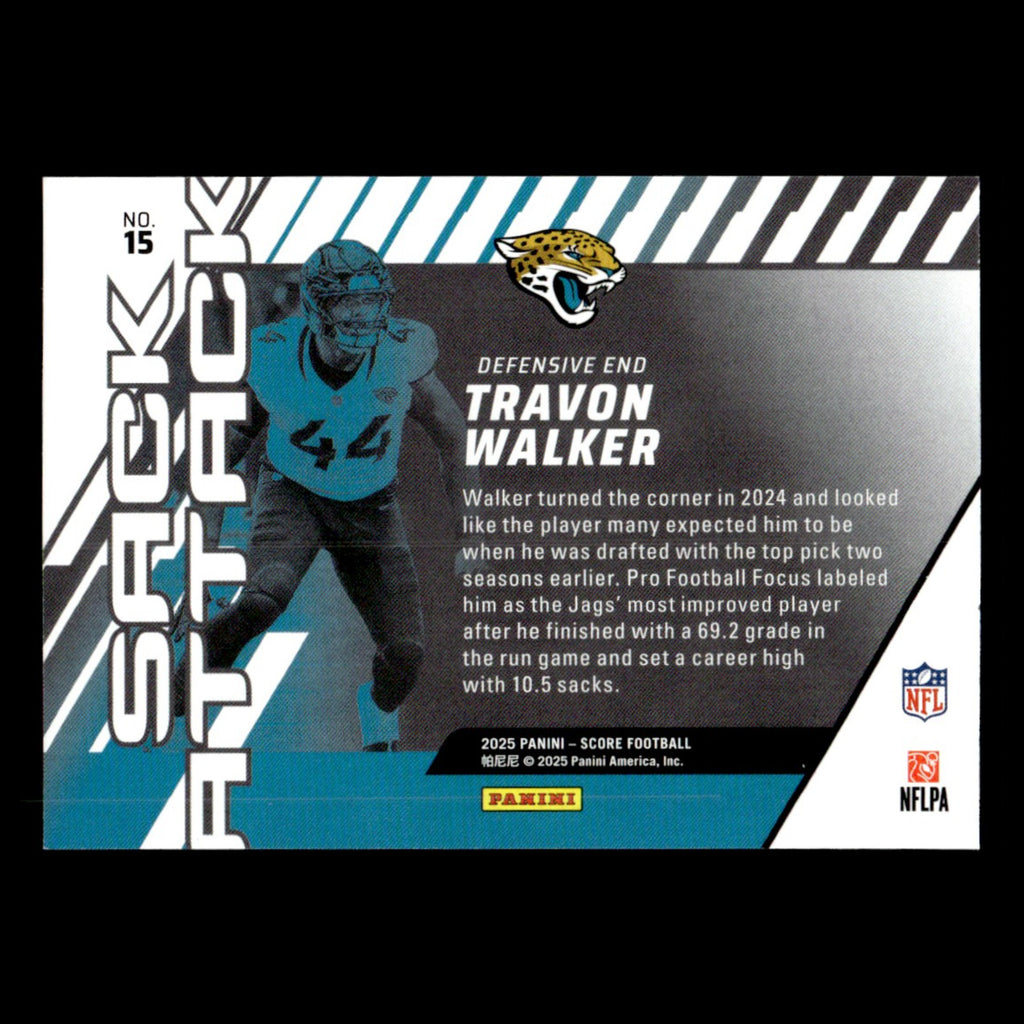 Travon Walker #15 2025 Score Jacksonville Jaguars Football Card NFL NM