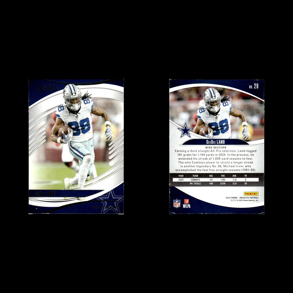CeeDee Lamb #29 2025 Panini Absolute Dallas Cowboys Football Card NFL NM