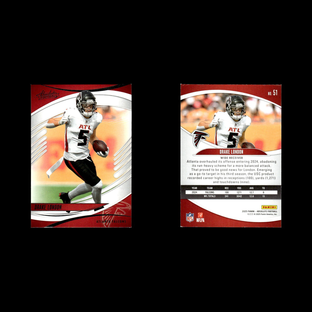 Drake London #51 2025 Panini Absolute Atlanta Falcons Football Card NFL NM