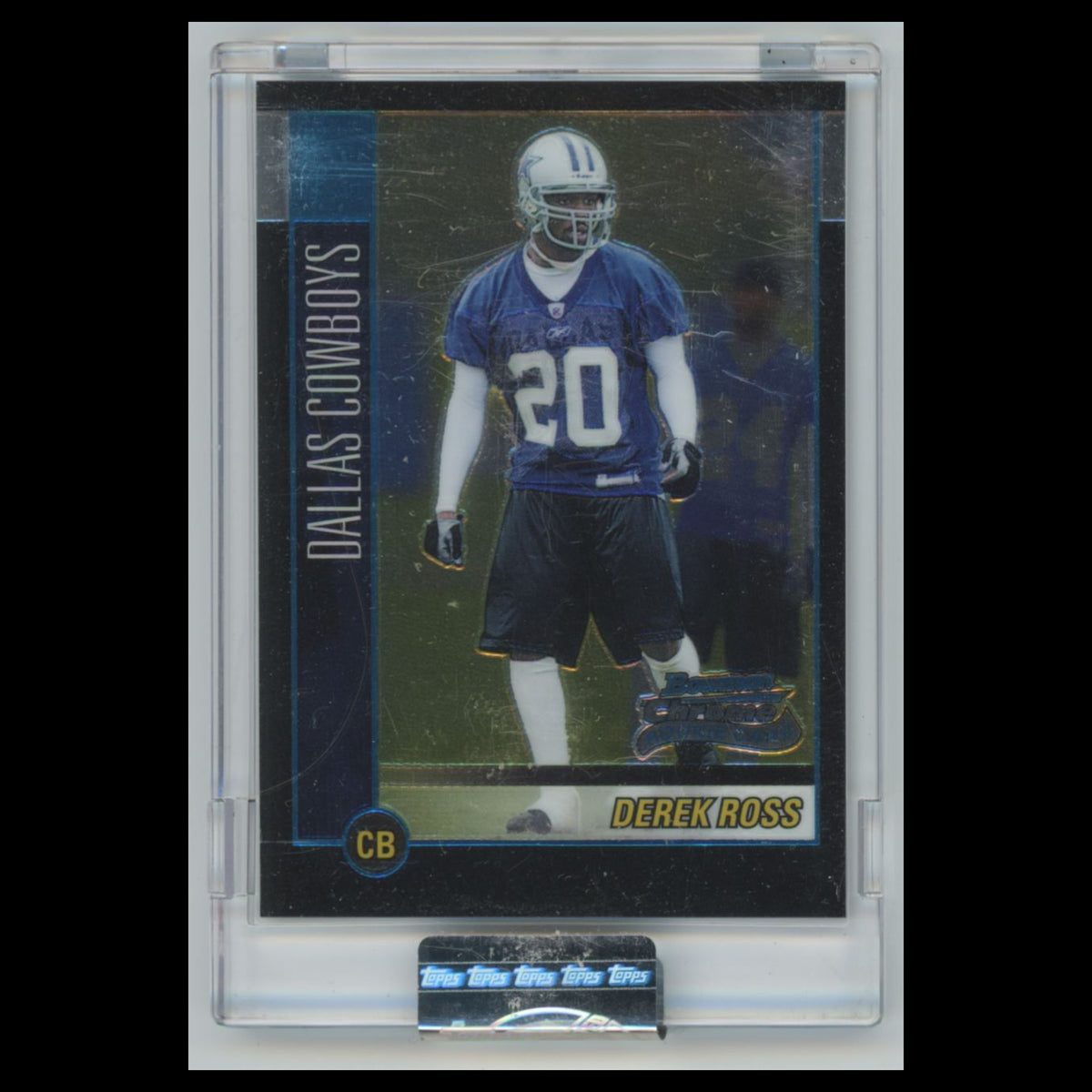 Derek Ross Rookie #182 2002 Bowman Chrome Uncirculated Dallas Cowboys Football