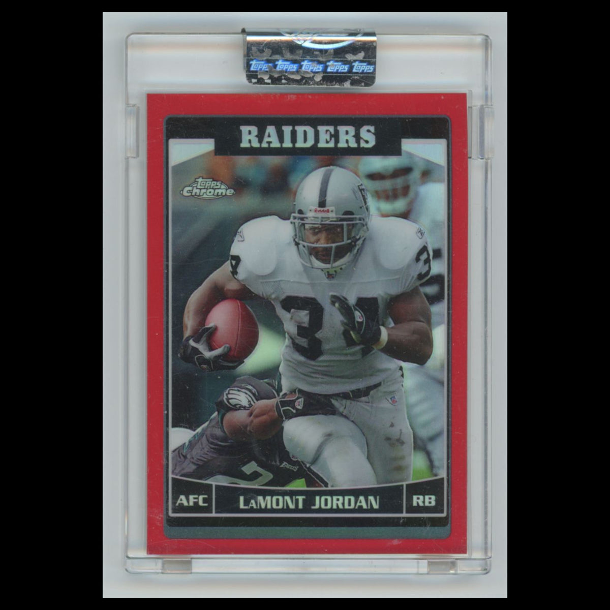 LaMont Jordan /259 #9 2006 Topps Chrome Refractor Oakland Raiders Football Card