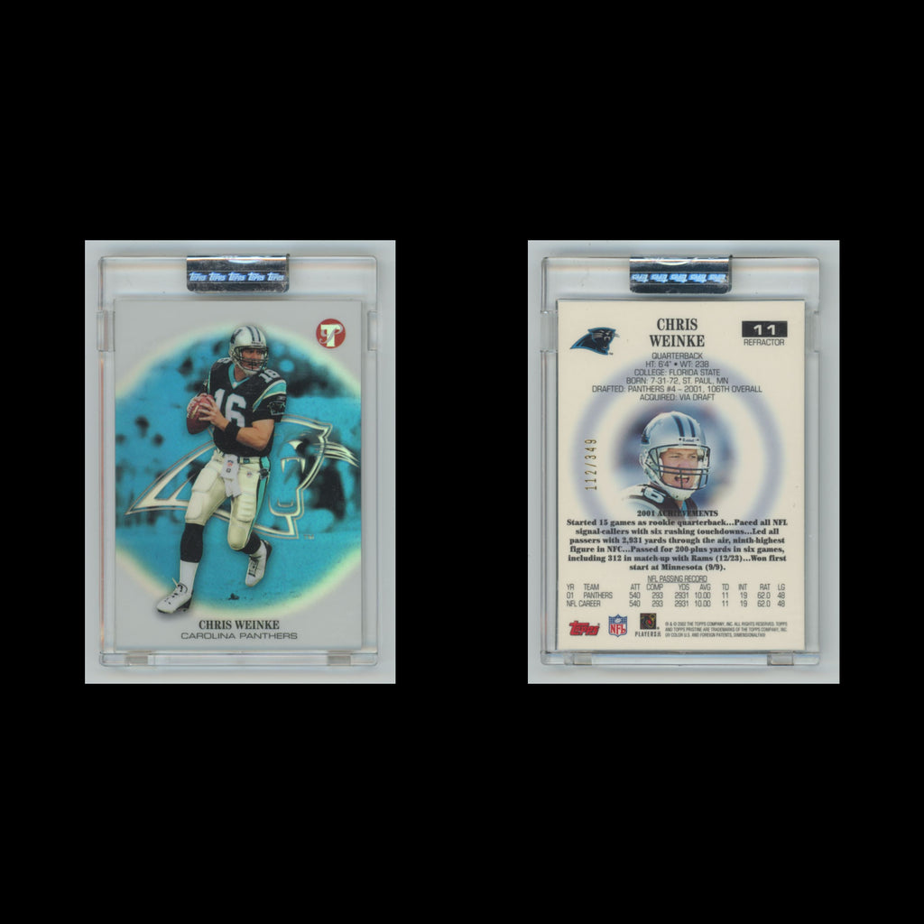 Chris Weinke /349 #11 2002 Topps Pristine Refractors Carolina Panthers Football