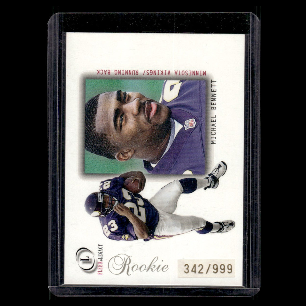 Michael Bennett /999 #106 2001 Fleer Legacy Rookie Minnesota Vikings Football NM