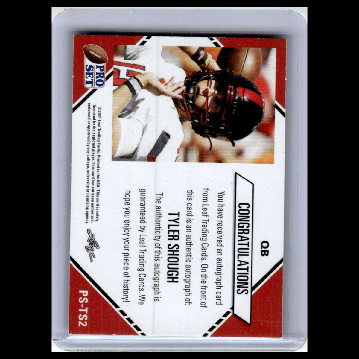 Tyler Shough #PS-TS2 2021 Pro Set Football Card NFL NM
