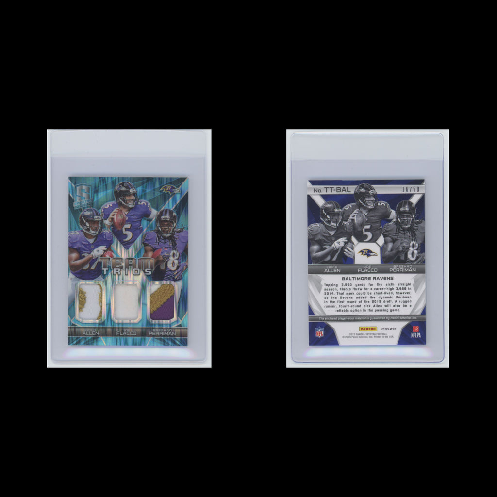 Breshad Perriman/Buck Allen/Joe Flacco /50 #TT-BAL 2015 Baltimore Ravens Card NM