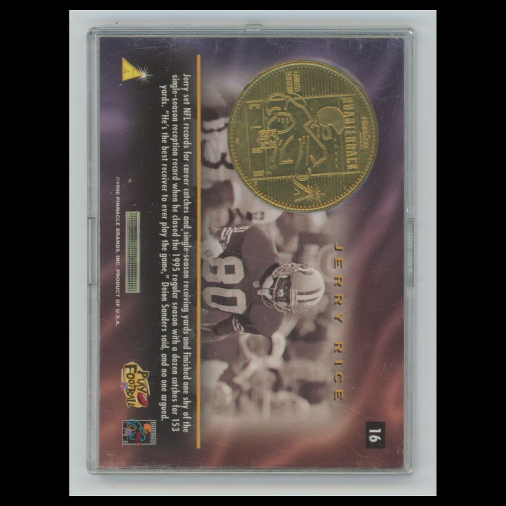 Jerry Rice #16 1996 Pinnacle Mint San Francisco 49ers Football Card NFL NM