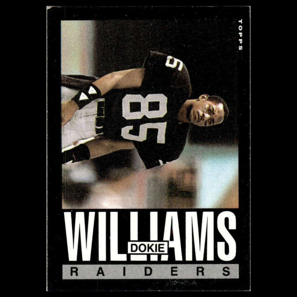 Dokie Williams #298 1985 Topps Los Angeles Raiders Football Card NFL NM