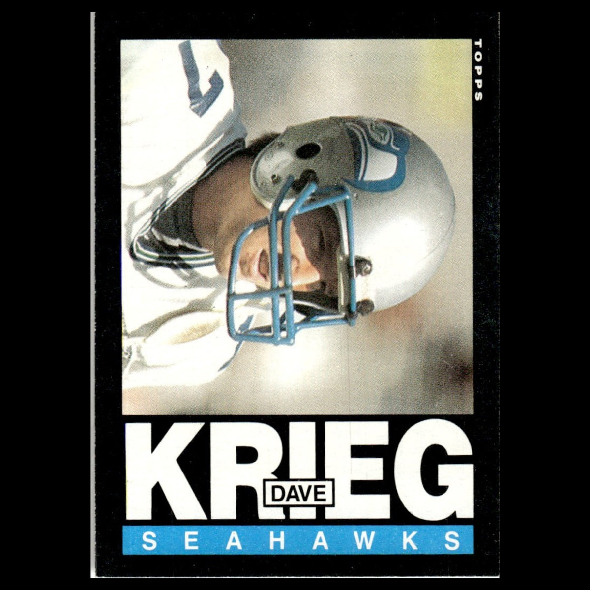 Dave Krieg #388 1985 Topps Seattle Seahawks Football Card NFL NM