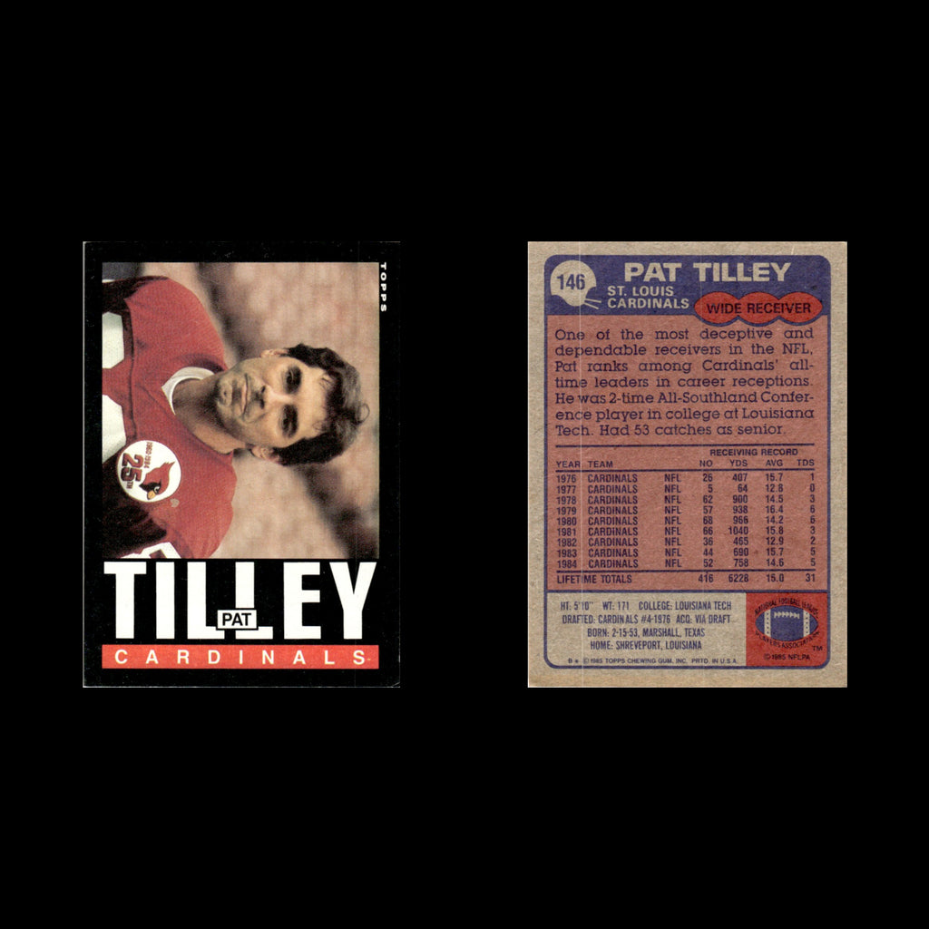 Pat Tilley #146 1985 Topps St. Louis Cardinals Football Card NFL NM