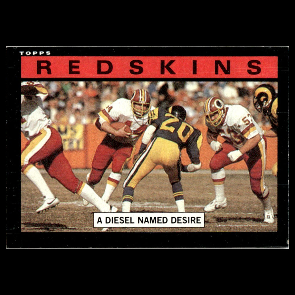 Redskins Team Leaders #177 1985 Topps Washington Redskins Football Card NFL NM