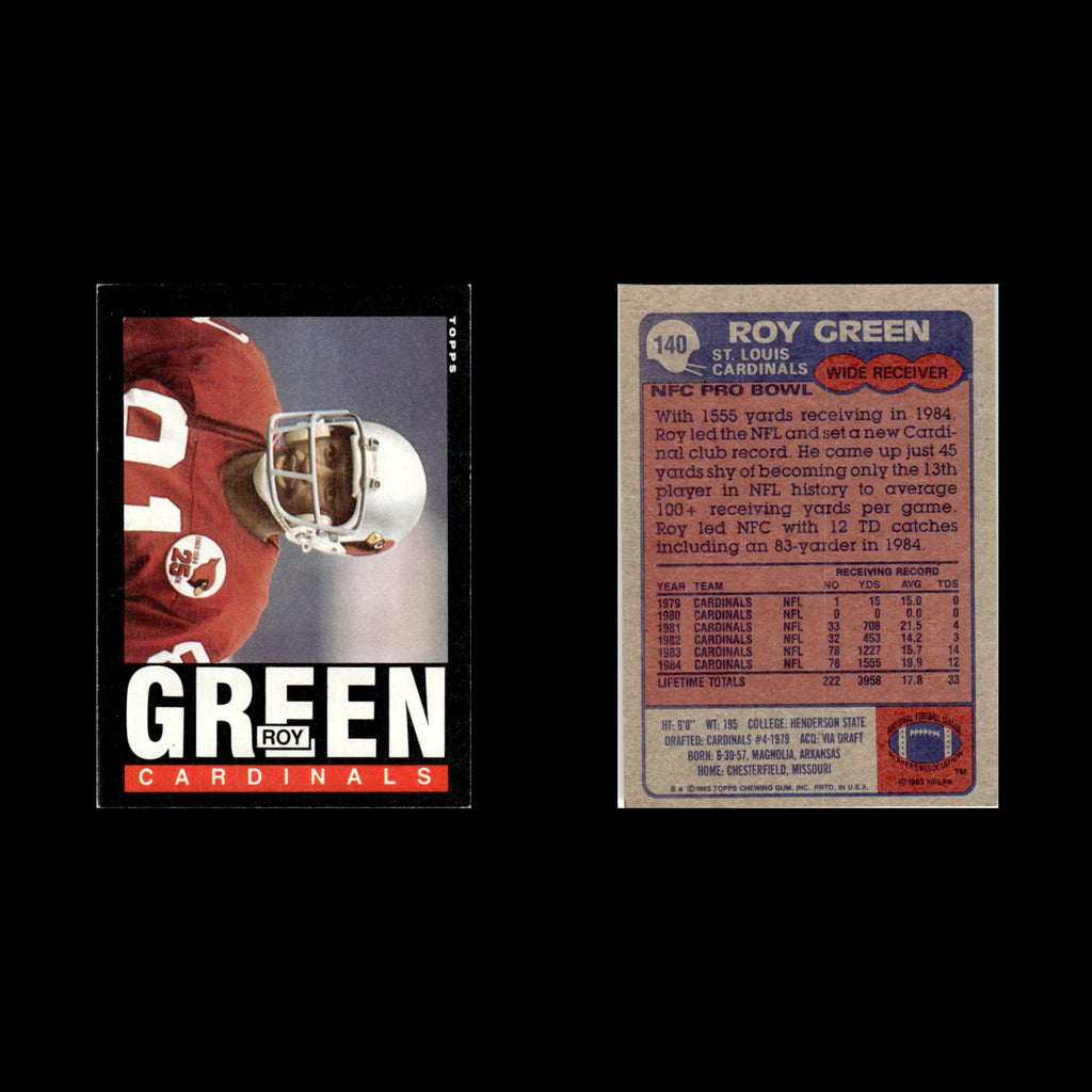 Roy Green #140 1985 Topps St. Louis Cardinals Football Card NFL NM